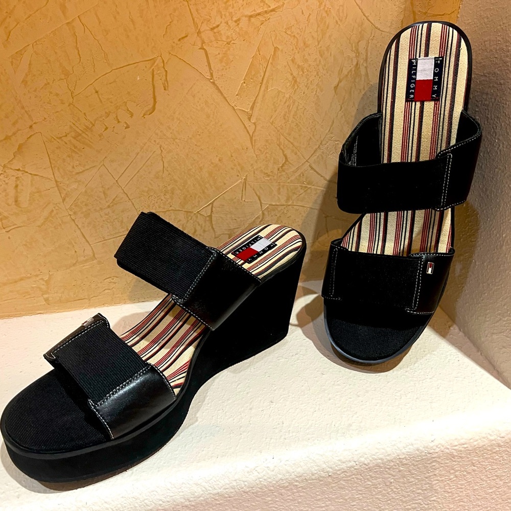 Tommy Hilfiger Open Toe 3.5" Wedge Sandals